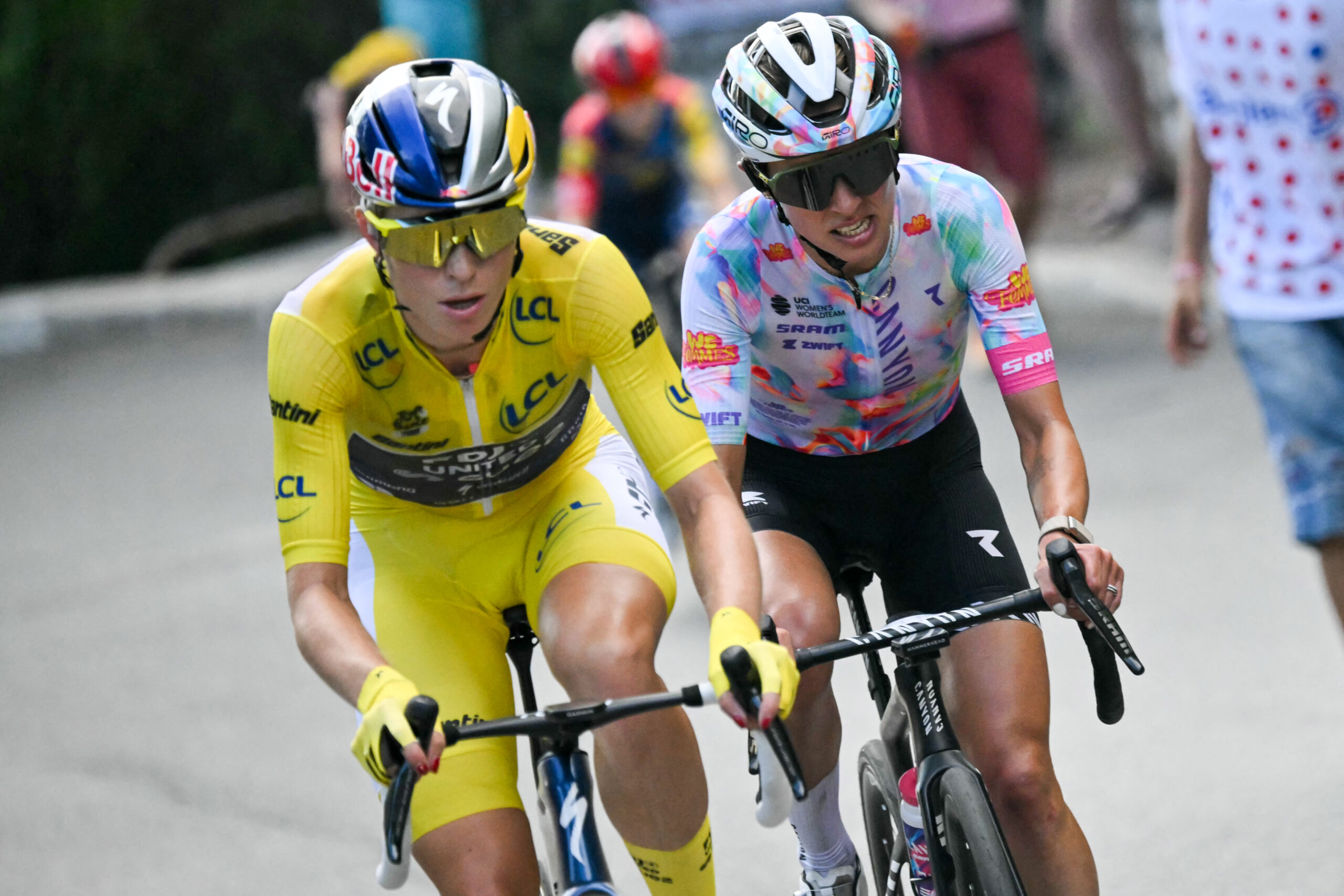 Tour de France Femmes - Demi Vollering and Kasia Niewiadoma-Phinney at the Tour de France Femmes